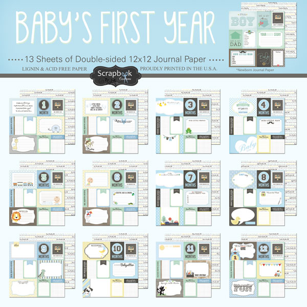 Easy-to-Make Baby Scrapbook Layout – No Cutting Required