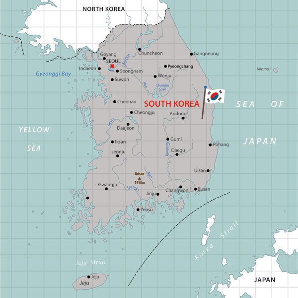 Scrapbook Customs | South Korea Adventure Map Paper