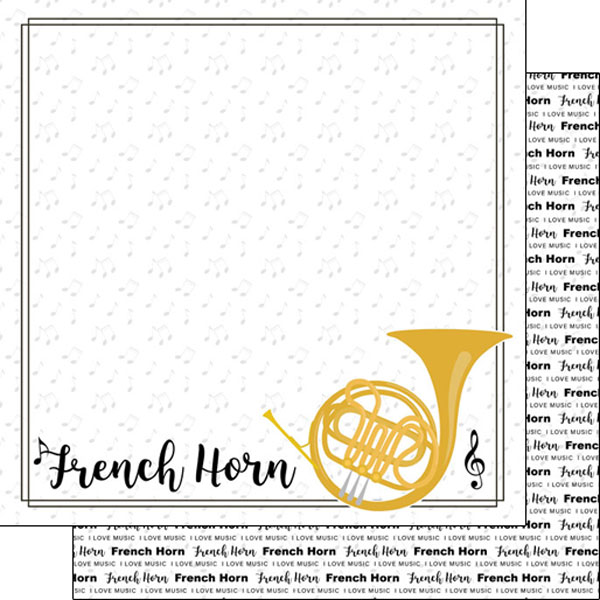 Scrapbook Customs Music Notes Saxophone Notes Paper