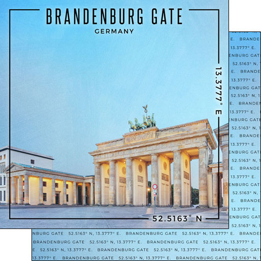 Berlin Brandenburg Gate Die Cut Scrapbook Embellishments