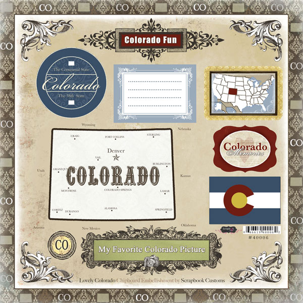 VERY RARE Jolee's Colorado Travel Destination Scrapbooking
