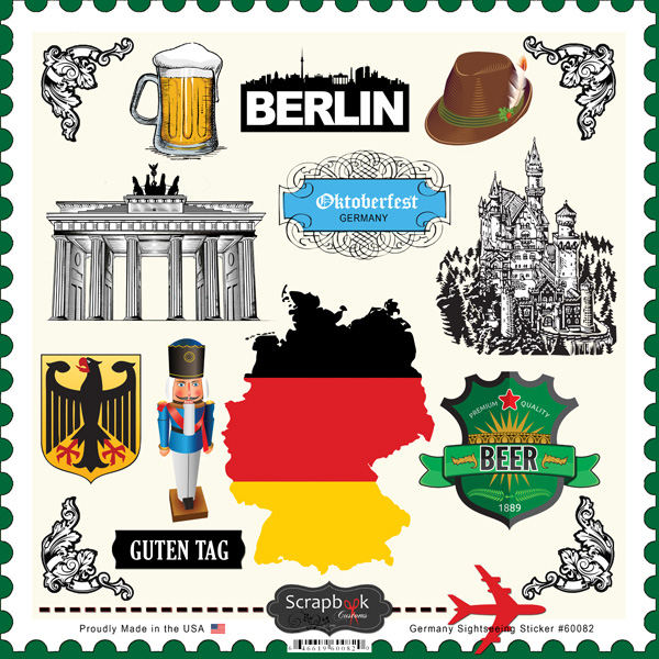 Deutschland Sticker, Berlin Sticker, Reise Sticker, Sticker Urlaub