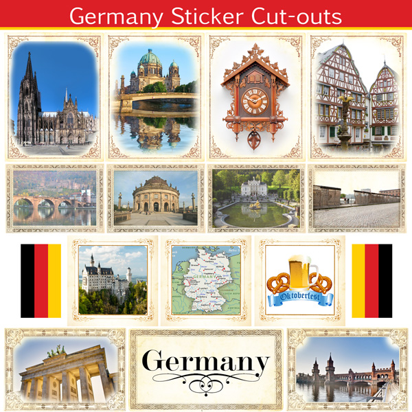 Scrapbook Customs  Travel Adventure 2 Sticker Digital Download