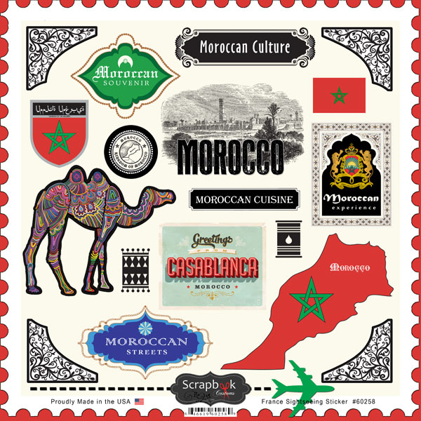 Scrapbook Customs | Morocco Sightseeing Sticker