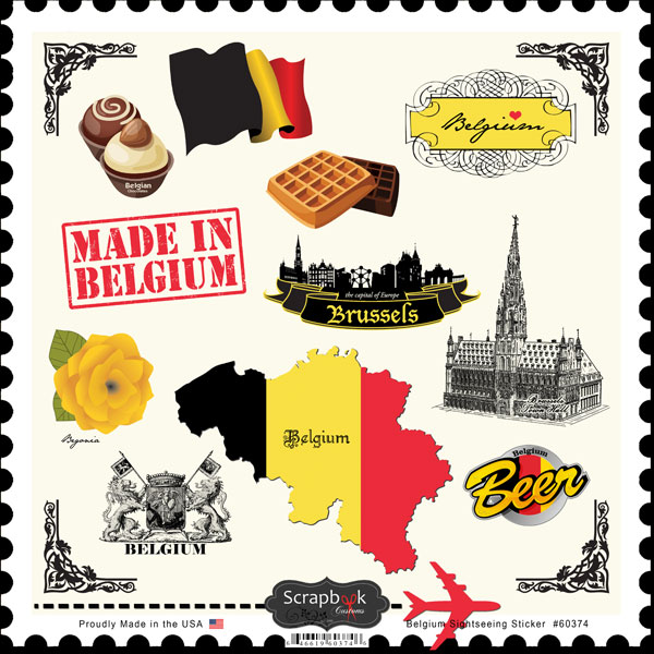 Scrapbook Customs  Collections World Travel Stickers