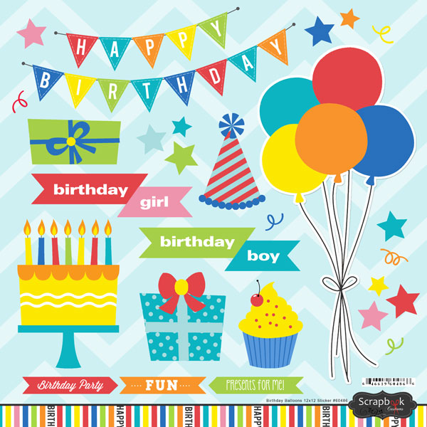 Balloon Stickers - Free birthday and party Stickers