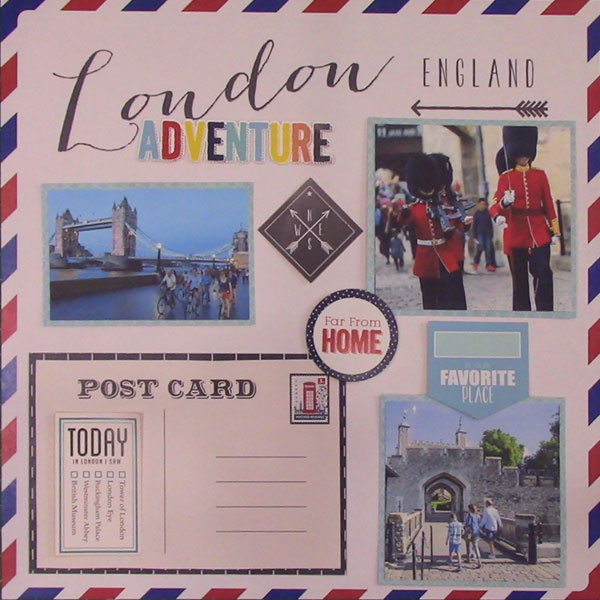 Scrapbook Customs Travel Adventure London Memories Stickers